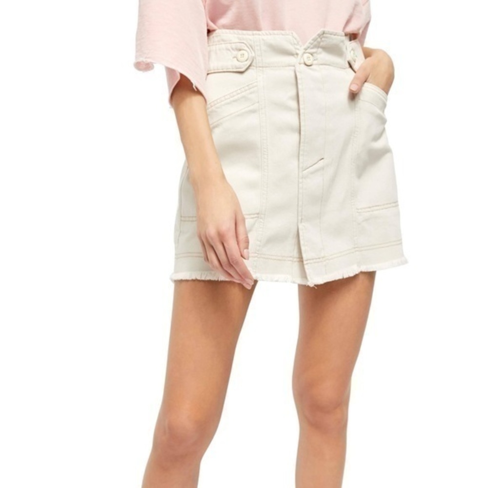 Free People Alpha Utility Mini Skirt sz 2